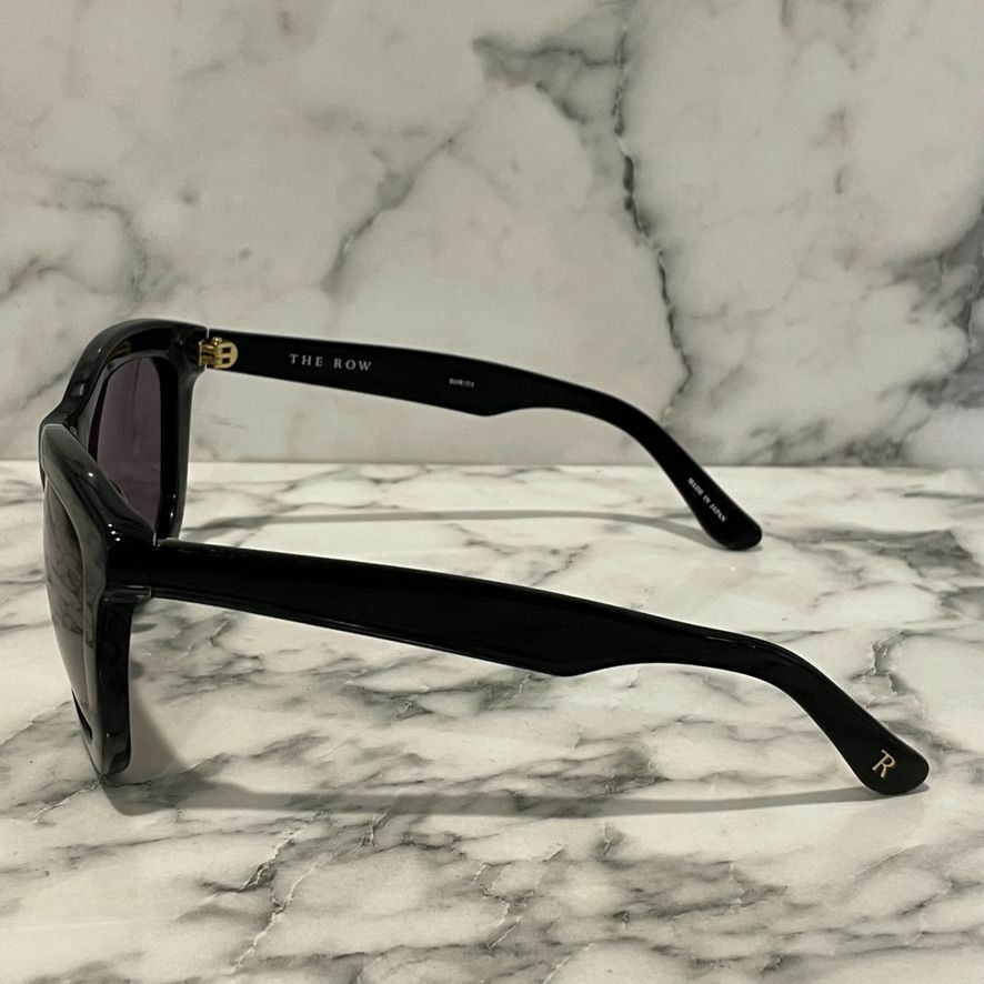 THE ROW x LINDA FARROW Black CE Cat 3 Cat Eye Purled Lensed THE ROW x LINDA FARROW Black CE Cat 3 Cat Eye Purled Lensed