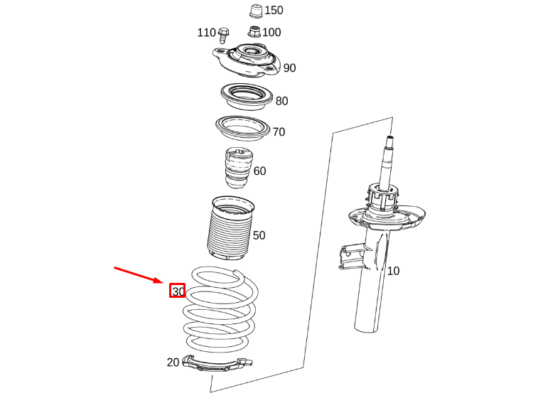 MERCEDES-BENZ GLB X247 Front Coil Spring A2473211100
