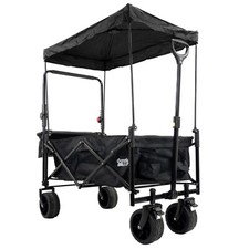 GardenTek Trolley Canopy Folding Heavy Duty 100kg Load 120L Festival Beach Wagon