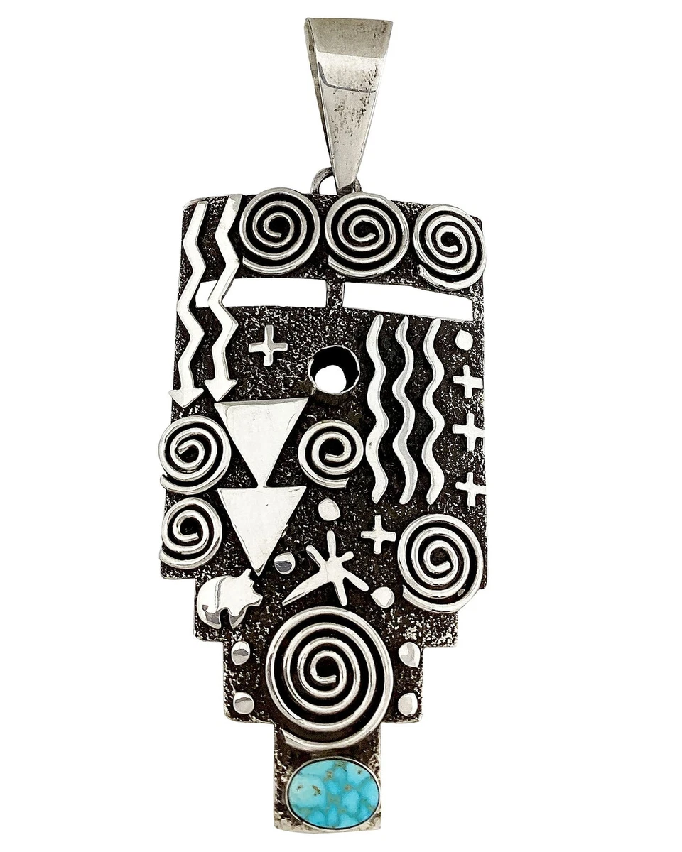 Alex Sanchez, Pendant, Yei' be Chei', Kingman Turquoise