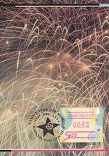 MXC826) Maximum card Australia 1996, Festive Frama - Fireworks, unused
