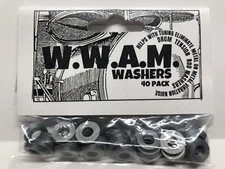 DRUM WASHERS 40 Silver Tension Rod Made USA-THICK DURABLE  Tom Snare Bass Gasket