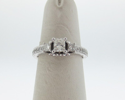 Shane Co Genuine Diamonds Princess Cut Solid 14k White