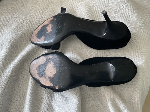 Givenchy Open Toe Suede Heels with Bow - Picture 3 of 3