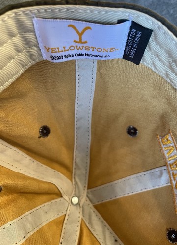 Yellowstone Dutton Ranch Brown Bronze Wash Embroidered Logo Hat New! - Picture 14 of 15