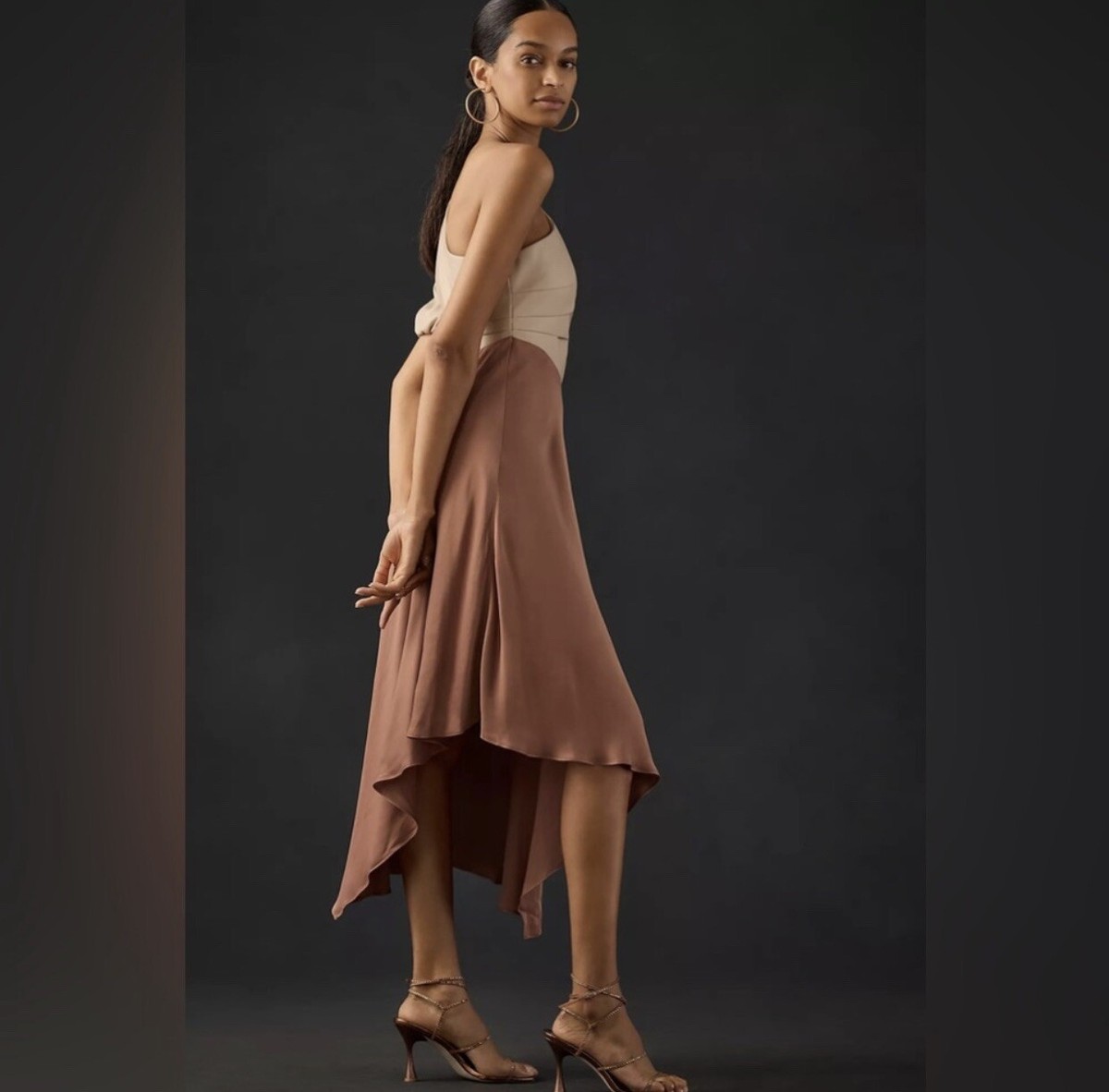 By Anthropologie Faux Leather One-Shoulder Asymmetrical Midi Dress Size 8 | eBay By Anthropologie Faux Leather One-Shoulder Asymmetrical Midi Dress Size 8 | eBay