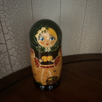 Russian Nesting Dolls Fall Colors  Hand Painted 5 pcs - 6.5  Tall