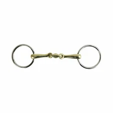 AK Loose Ring Horse Riding Bit Lozenge with Angled Shape in German Silver