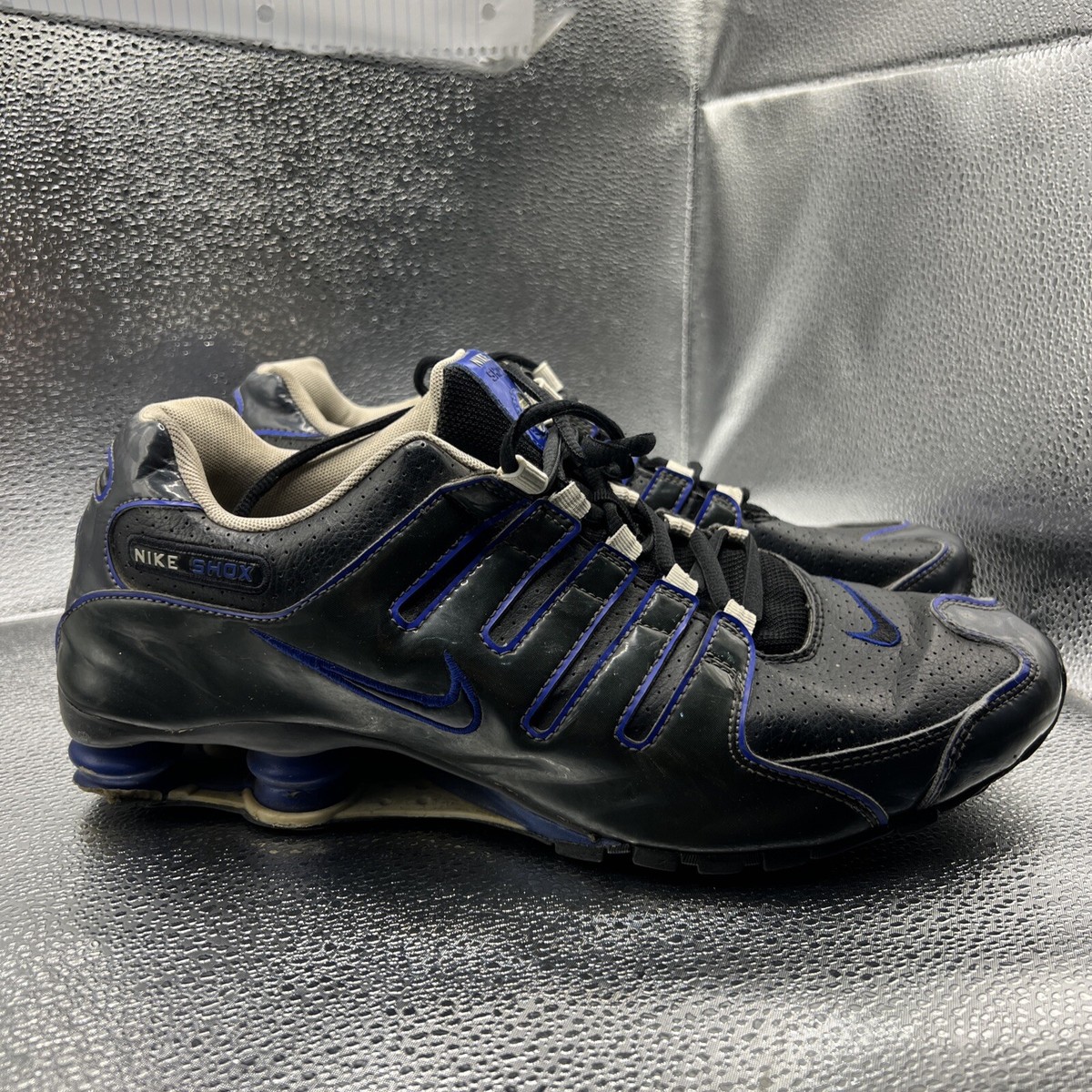 Nike Shox NZ Running Shoes Mens Size 11.5 Black Blue Leather Nike Shox NZ Running Shoes Mens Size 11.5 Black Blue Leather