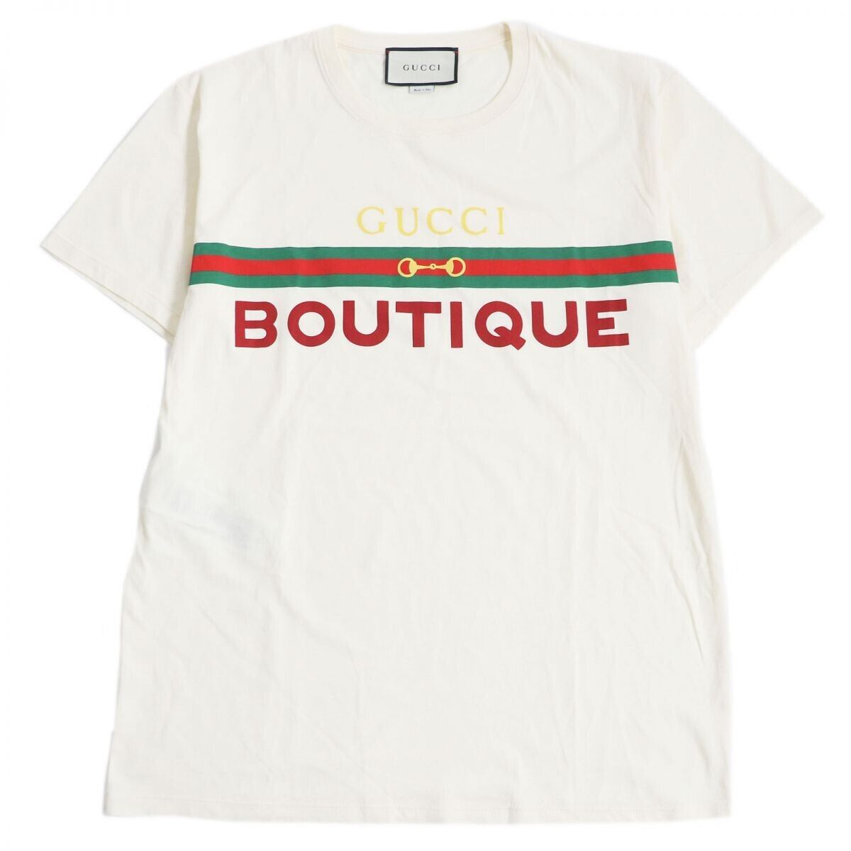 Gucci 615044 T Shirt Boutique Web Line Logo Print M Size Gucci 615044 T Shirt Boutique Web Line Logo Print M Size