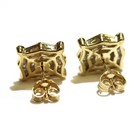 New 925 gold plated  .33ct diamond flat screen stud earrings unique — photo 4