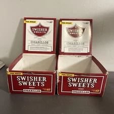 Swisher Sweets Cigar  Cigarillo Boxes Lot Of Two Display Empty