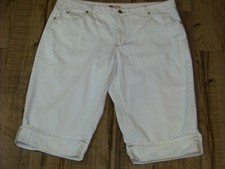 Women's Faded Glory White Denim Capri Jeans - Size 18