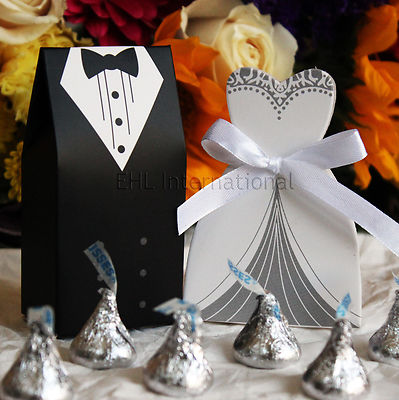 open lace back dress Wedding Party Favor Box with Almond Candy, Bridal Shower, Wedding Show   Happy Times Favors