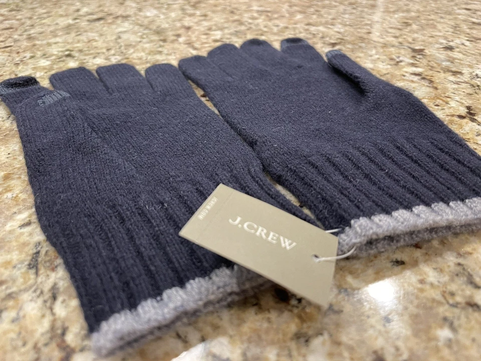 JCrew Tipped Lambswool Gloves ~ One Size Fits All ~ Unisex ~ Brand-New w/ Tags.. — 第 3/4 张图片