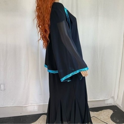 Dana Kay Dress Jacket Set Blue Trim Maxi Formal Evening Elegant Dress 16W - Picture 14 of 14