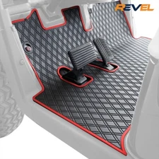 Xtreme Mats EZGO Golf Cart Red & Black Floor Mat fits 2008-2022 RXV & 2Five