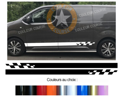 2 X UNTERE STREIFEN FÜR PEUGEOT EXPERT DEKO VAN STICKER BD110N-3