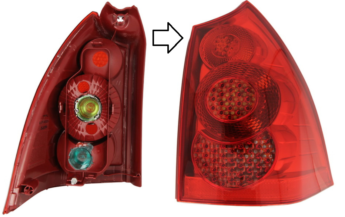 Reparez votre phare casse avec ce feu arriere droit Peugeot 307 2005-2007 reference 6351X2