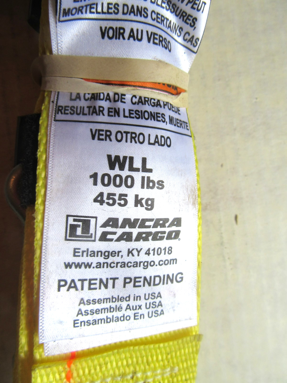 Trailer Door Limit Strap 37 Inch Long 1000 lbs WLL  Swing Doors Ancra Cargo