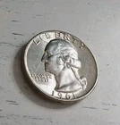 1961-P AU Washington Quarter 90% Silver Rev Toning