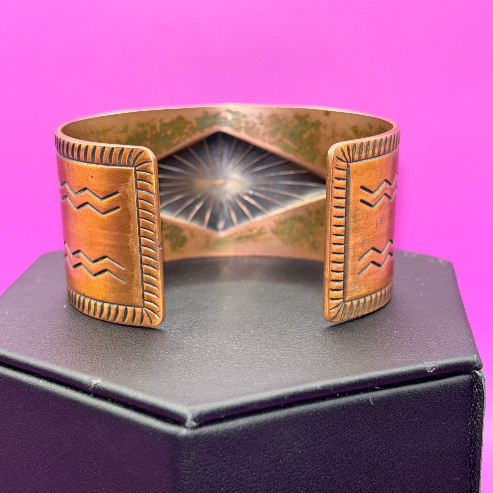 Handmade Solid Copper Native American Style Cuff … - image 4