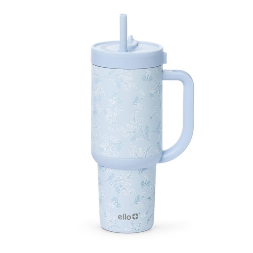 Ello Oasis Gobelet 30 oz avec poignée et rétractable 30 onces, Sweet Alyssum - Photo 1/8