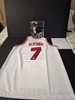 SHAWN KEMP SIGNED AUTOGRAPHED USA 🏀 BASKETBALL CUSTOM JERSEY XL BECKETT COA