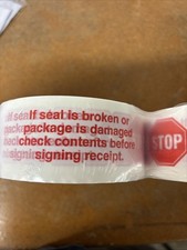 6 Pk Stop Sign Sealing Tape, Preprinted, If Seal is Broken, 2"
