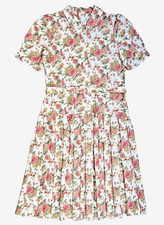 Made In England Dress GB 12 Floral Short Sleeves Grannycore Cottagecore  Vintage