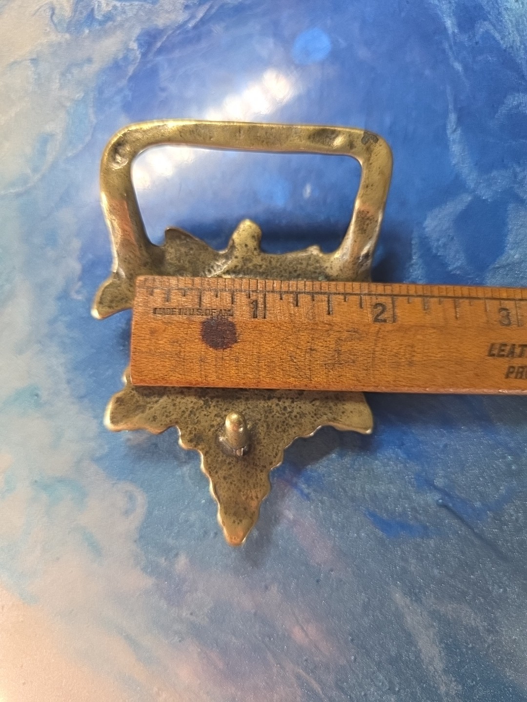 Solid Brass Maple Leaf 1970s Trinity Vintage Belt… - image 8