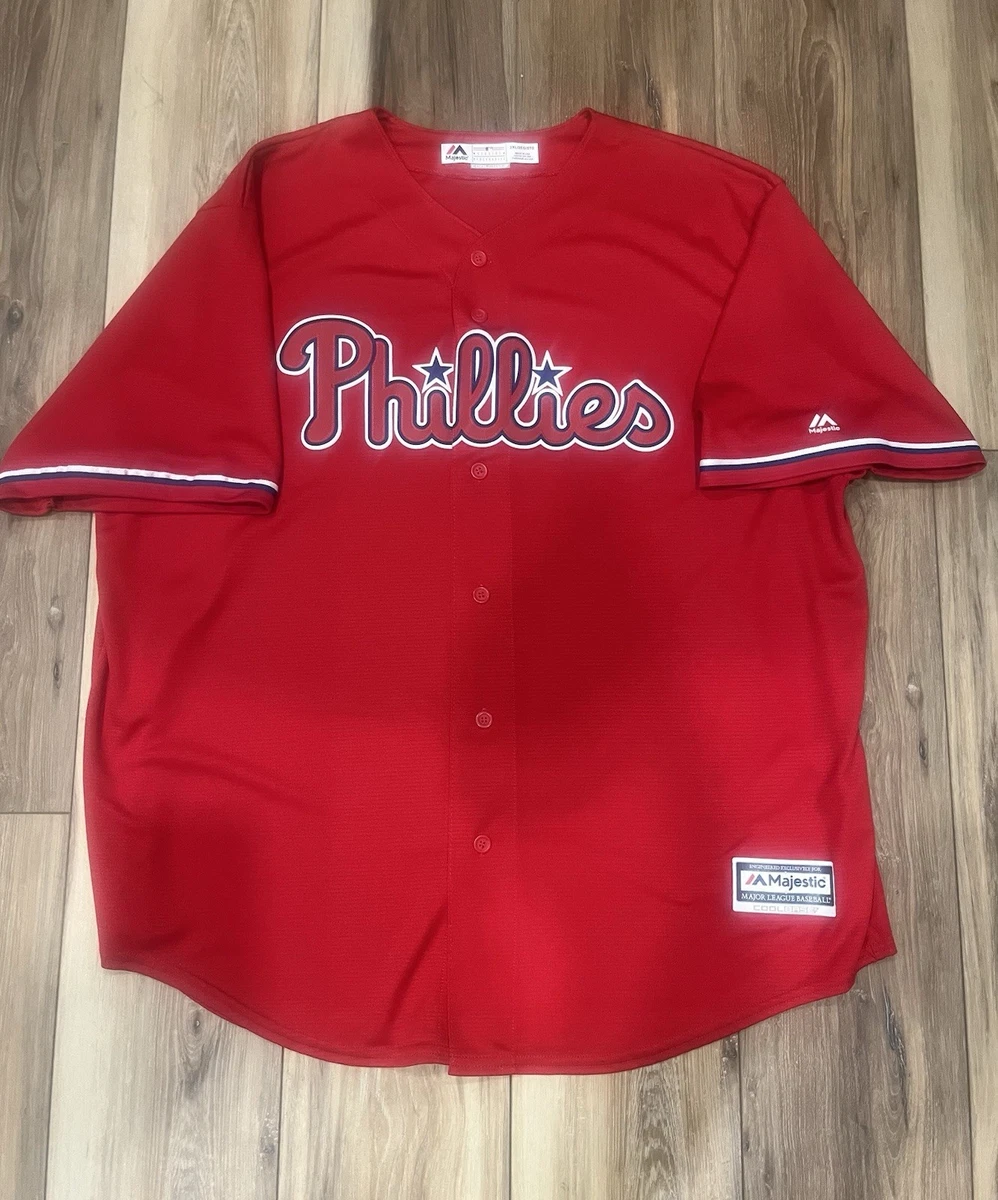 maillot Majestic des Phillies de Philadelphie MLB vintage