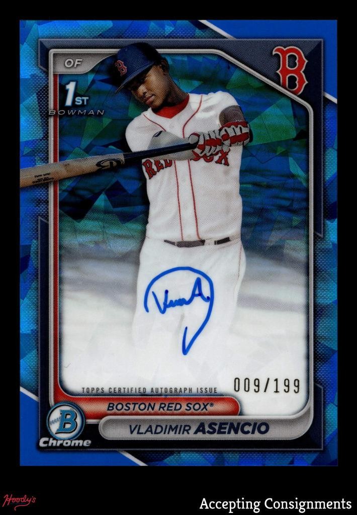 2024 Bowman Chrome Sapphire #CSPAVA Vladimir Asencio 1st Rookie AUTO 009/199