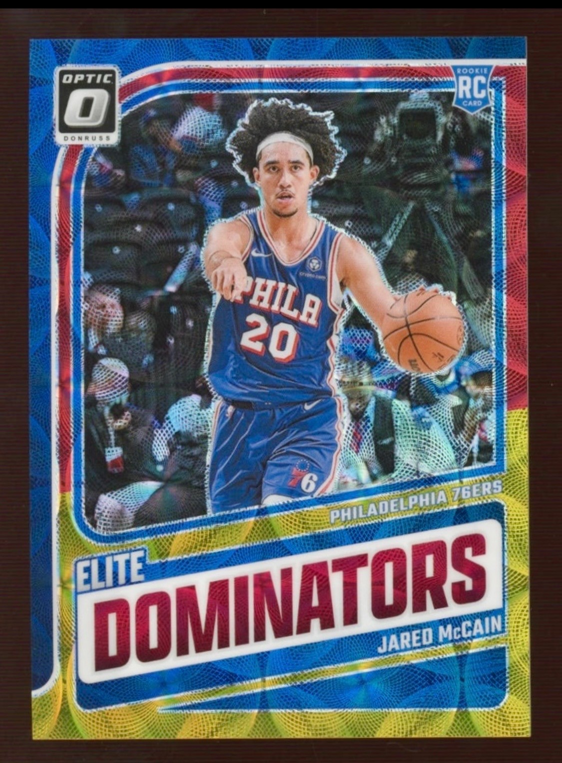 2024-25 Donruss Optic - Jared McCain #17 ELITE DOMINATORS SSP GOLD & RED /99 RC