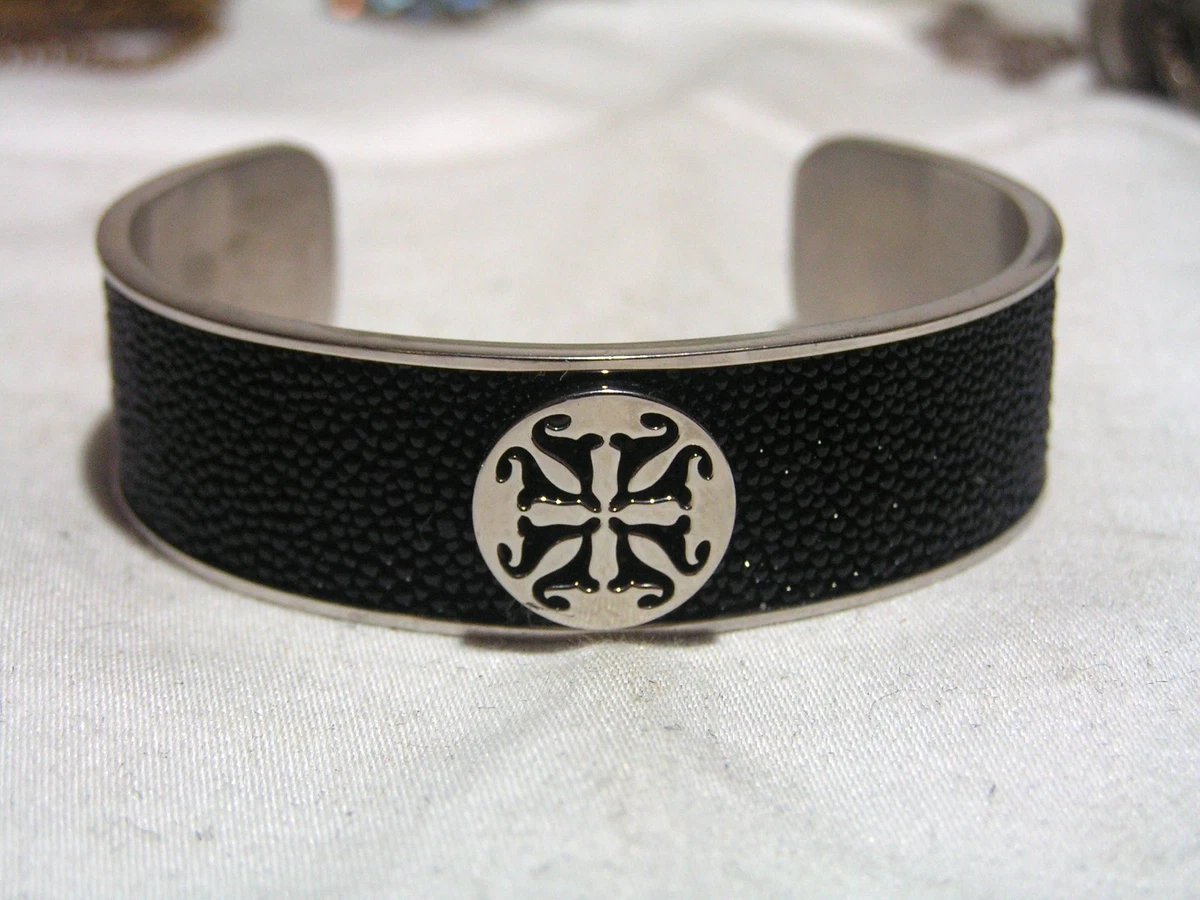 80’s Lucite Cuff Belt with Mirrored Motif Silver Tone Vintage 80s Metallic Silver Wide Waist Belt, Glam Rock  main image 3