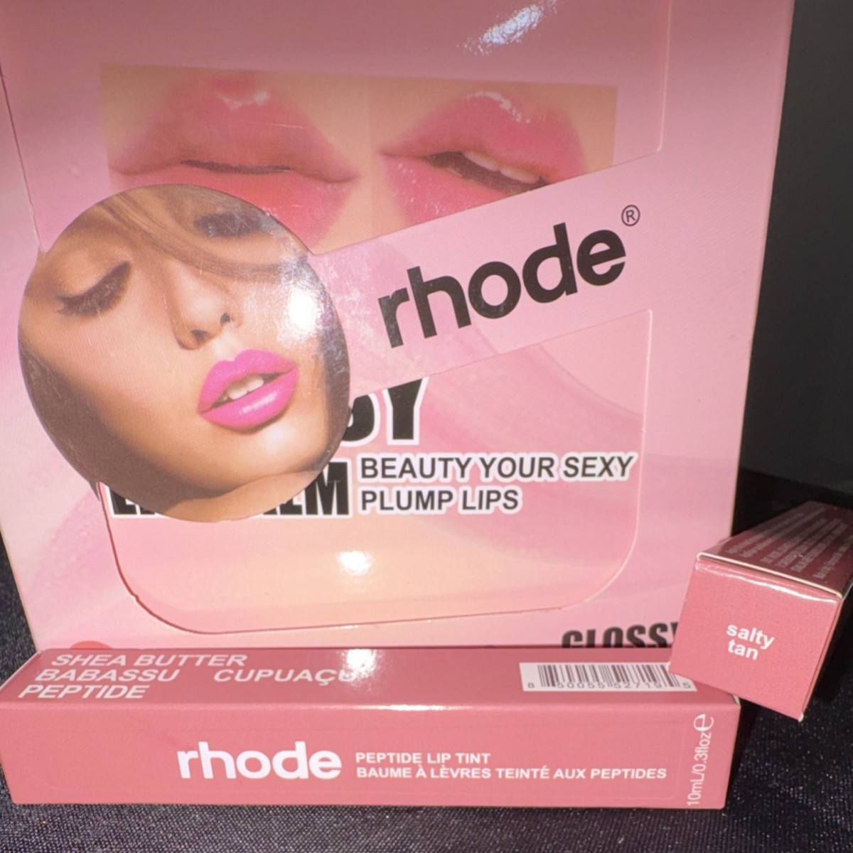 rhode Peptide Lip Tint Salty Tan Balm with Shea Butter Babassu