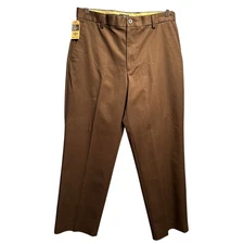 NWT Dockers Size 34x30 D3 Classic Fit Chocolate Brown Flat Front Pants Office