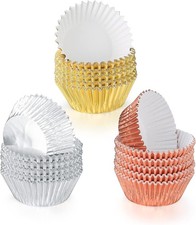 300 Pieces Foil Metallic Cupcake Cases, Muffin Cakes Paper Liners Cases,... 