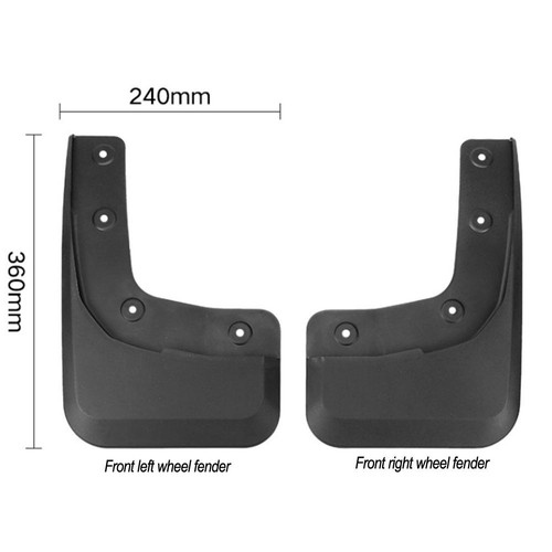 Front and Rear Black Mud Flaps for For FORD For RANGER 2024 Vehicle Protection - Picture 7 of 9