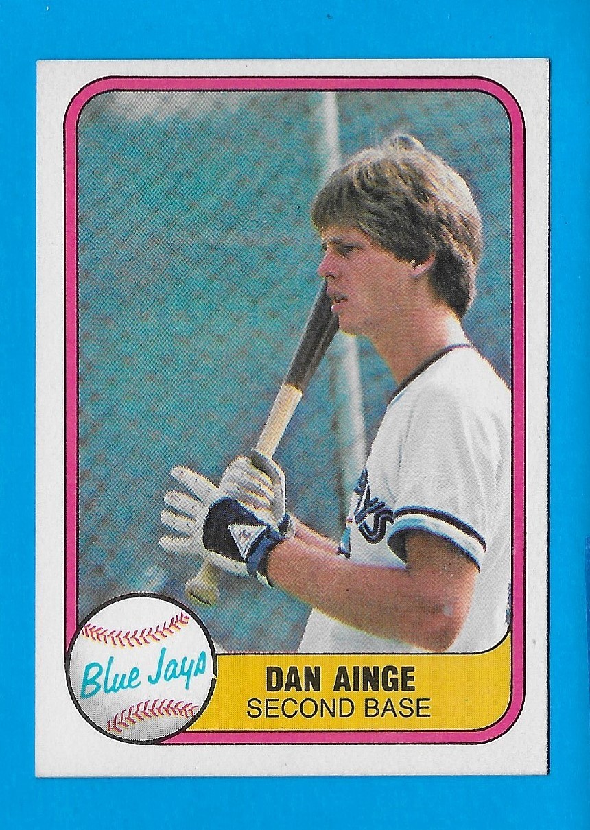 1981 Fleer #418 DANNY AINGE Toronto Blue Jays - Rookie Card RC - NM or better