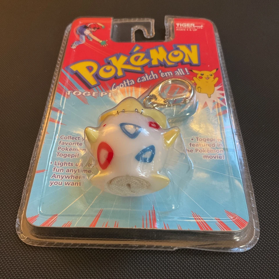 Togepi Pokemon 钥匙扣背包 夹灯 1999 年老虎未开封 复古任天堂 — 第 2/4 张图片