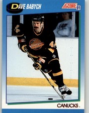 1991-92 Score Canadian English Dave Babych #584 Vancouver Canucks
