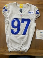 Los Angeles Rams John Daka game issued/used jersey 2021/40 Hemmed W/Coa🔥