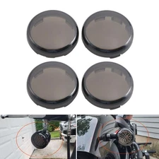 4Pcs Turn Signals Indicator Light Smoke Lens Cover For Harley Sportster XL 883