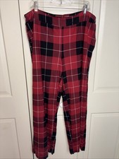 NWT Soma Cool Nights PJ Pant Blanket Plaid Red size extra large XL