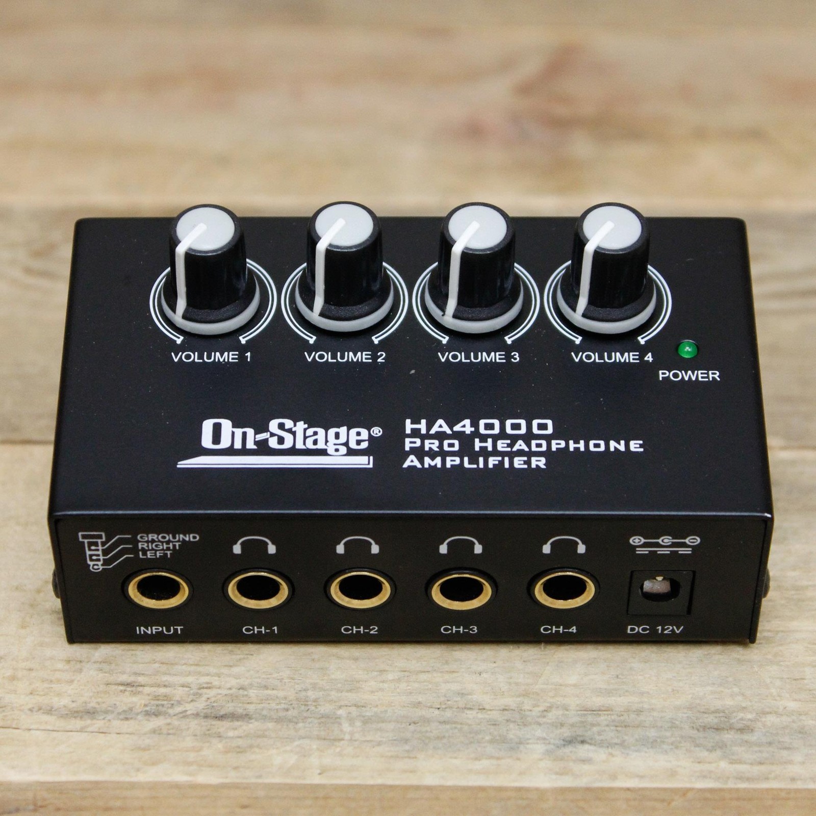 Open Box On-Stage HA4000 4-Channel Pro Headphone Amplifier HA-4000 Amp Band