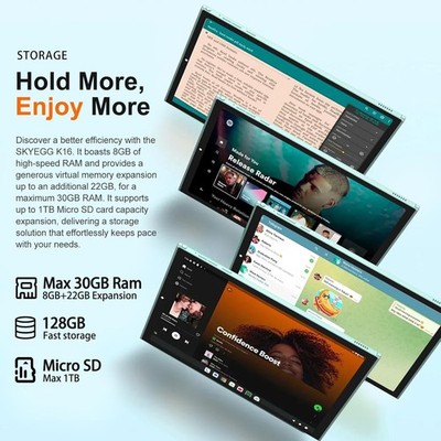 2026 Android 15 Tablet 10.1 Inch Tablets, 30GB RAM 128GB ROM 1TB