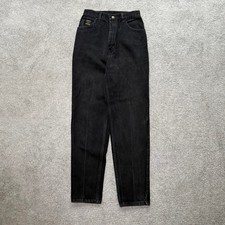 Vintage Wrangler Relaxed Straight Jeans Women's Size 8 M Black Denim MSR01CB