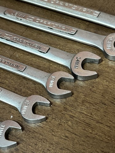 Vintage Craftsman Combination Wrenches Metric 6mm - 17mm =V= Series 9 Pcs. - Picture 5 of 11