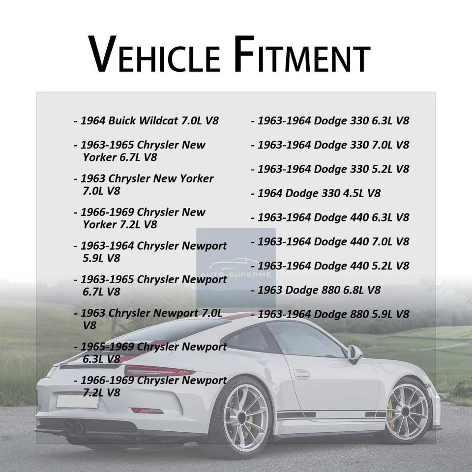 Manguera de freno delantera 2 piezas para Chrysler New Yorker 1963-1965 Foto 3 de 4